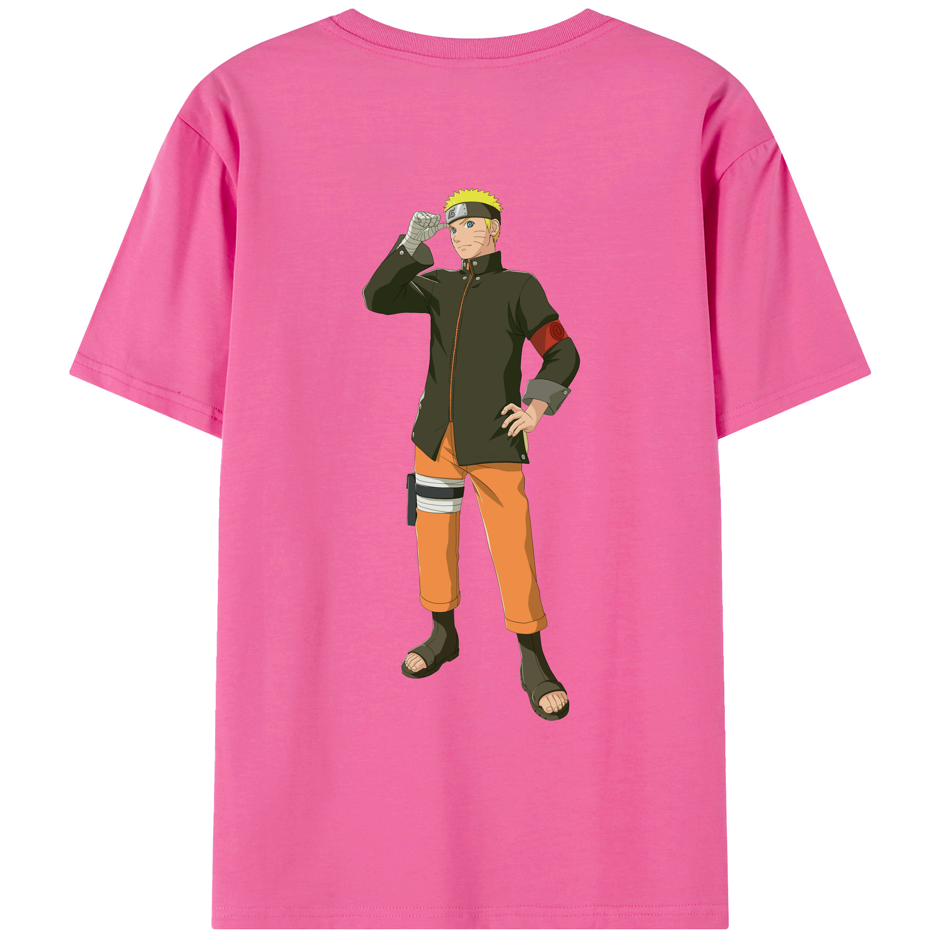 （画像用） NARUTO -ナルト- うずまき ナルト Uzumaki Naruto レディース半袖Tシャツ(バックプリント)